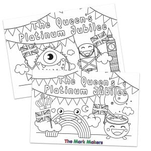 Queen's Jubilee Colouring Sheets