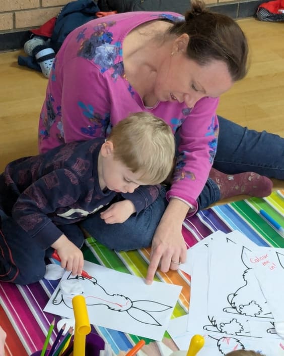 Mum and Child Play at Little Learners Easter Class