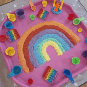 Sensory Rice Tuff Tray